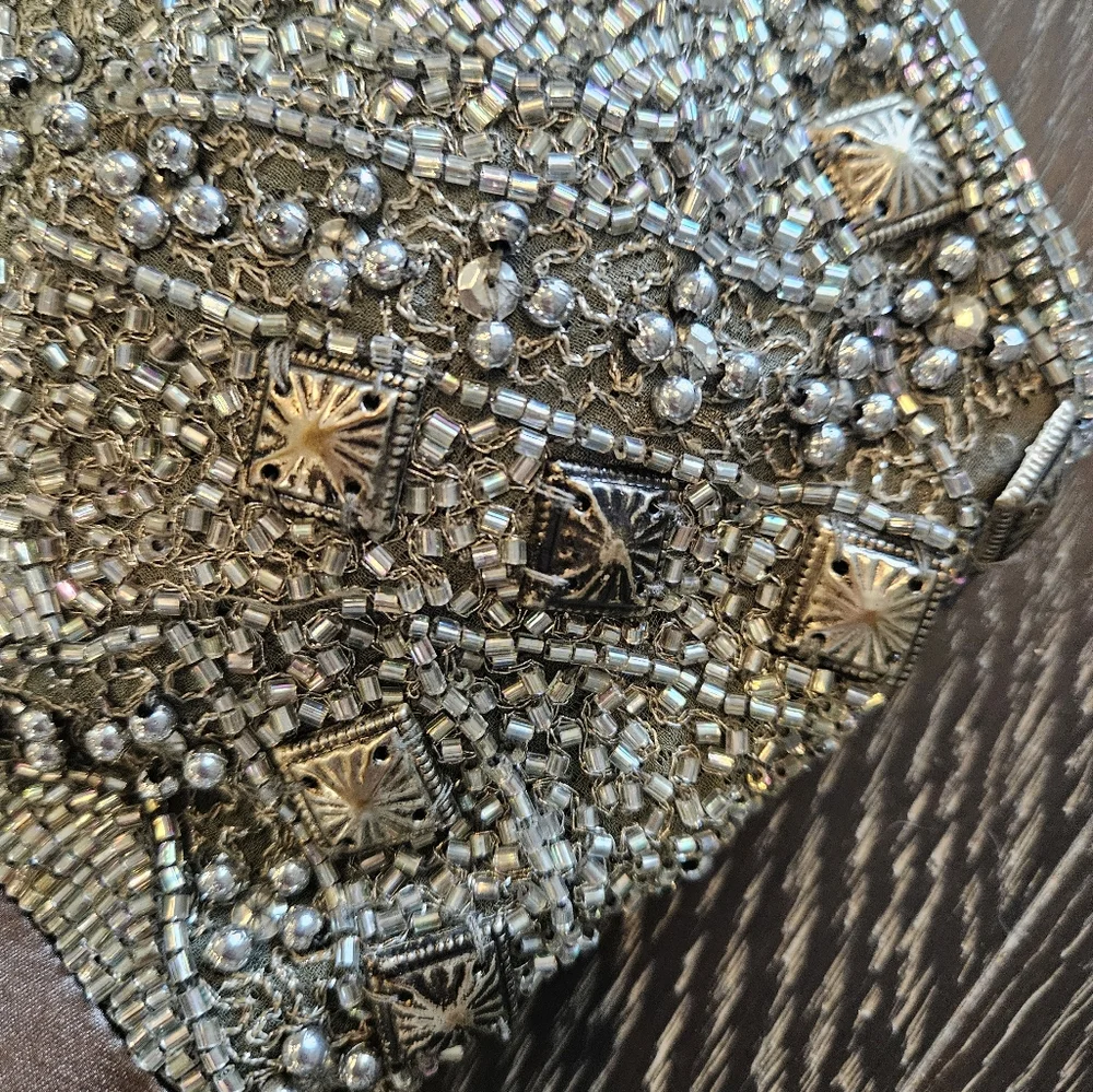 Mac Duggal beaded ruffle silk padded mini dress - Picture 11 of 11